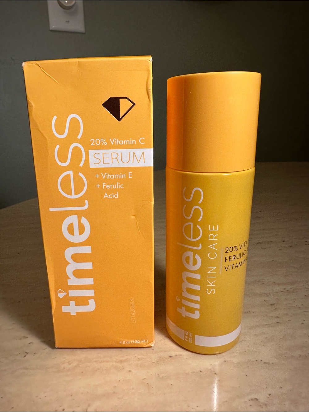 Timeless Skin Care 20% Vitamin C + E Ferulic Acid Serum  4oz/120ML JUMBO Size